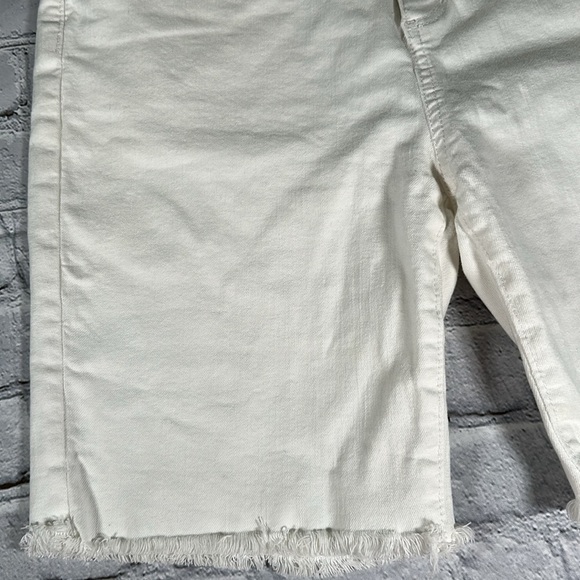 LOFT High Waist Short Bermuda Shorts Lot of 2 pairs size 8 /29 Blue White Denim - Picture 7 of 16
